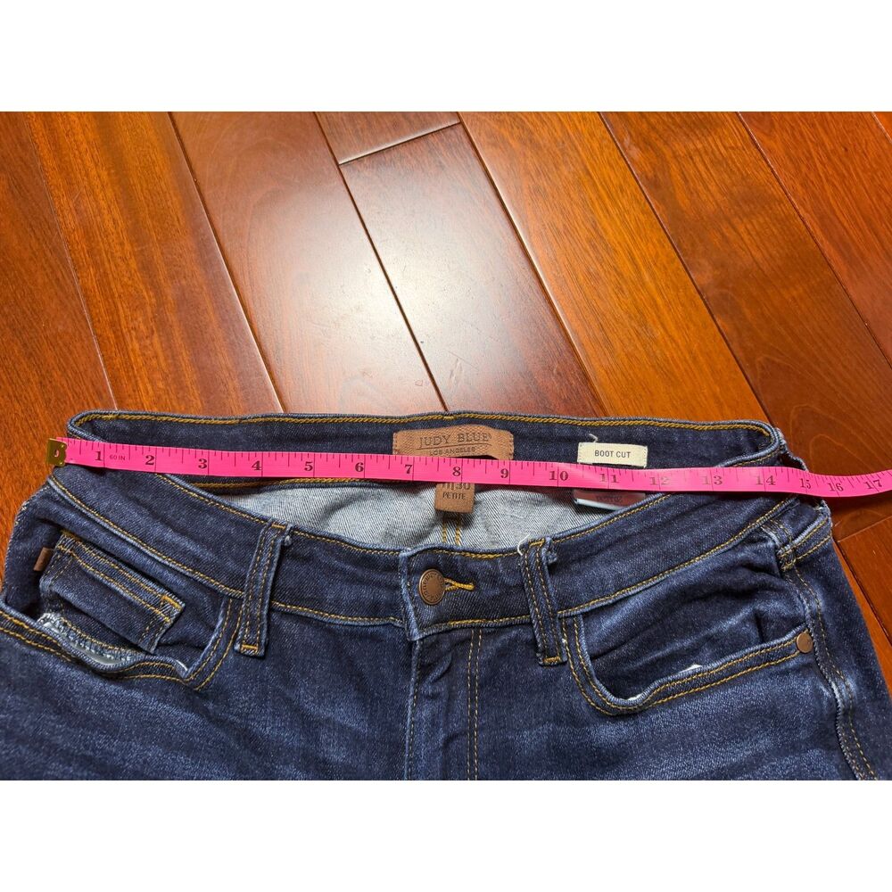 Judy Blue Petite Bootcut Jeans Women’s 11/30 Dark Wash Stretch Denim - Picture 4 of 6